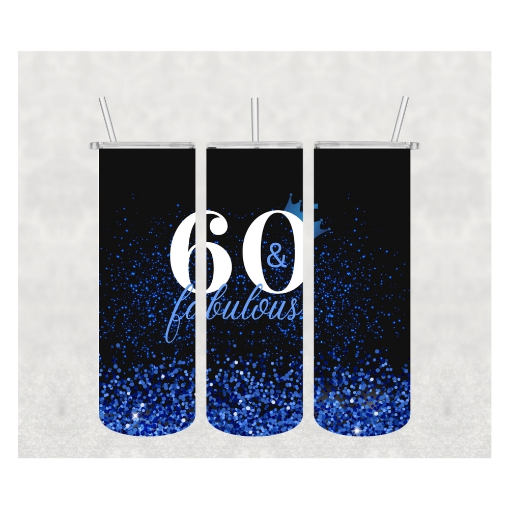60 & Fabulous-Blue